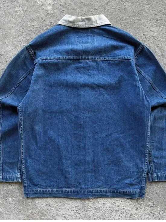 Classic Workwear Style Denim Chore Jacket - Picture 2 of 4